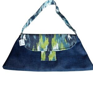 NWT Blue and Green Fabric Women's Bag